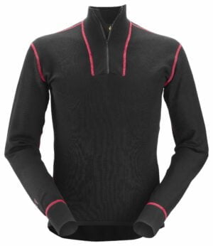 Snickers ProtecWork, Wollen Shirt met Lange Mouwen en Rits 9462