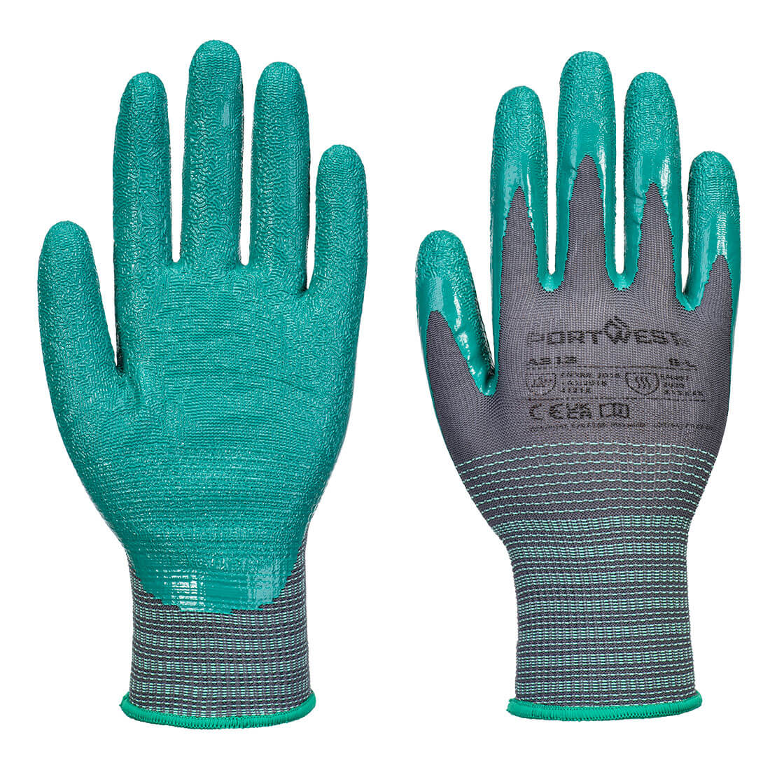 Portwest Grip 15 Nitril Gekreukte handschoen (Pk12) A313