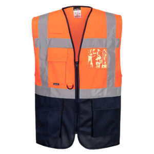 Portwest Warsaw Hi-Vis Contrast Executive Vest C476