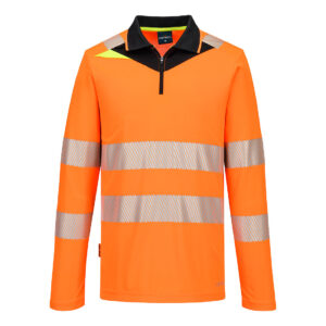 Portwest DX4 Hi-Vis polo lange mouw met rits DX419