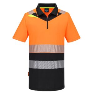 Portwest DX4 Hi-Vis polo korte mouw met rits DX435