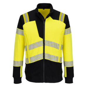Portwest PW3 Modaflame gebreid Hi-Vis FR sweatshirt met rits FR717