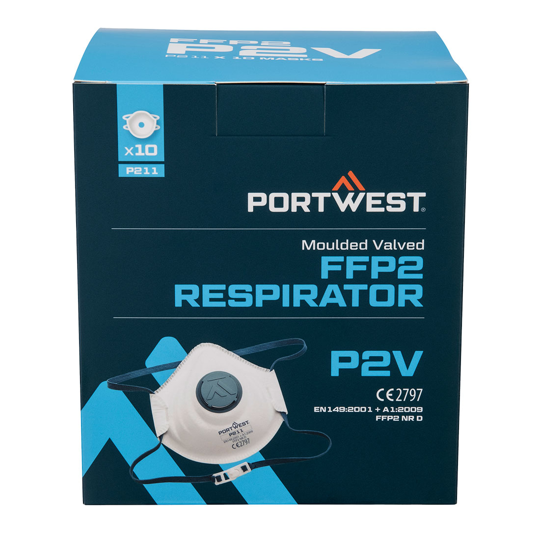 Portwest FFP2 Koolstof Masker met Ventiel (pk10) P211