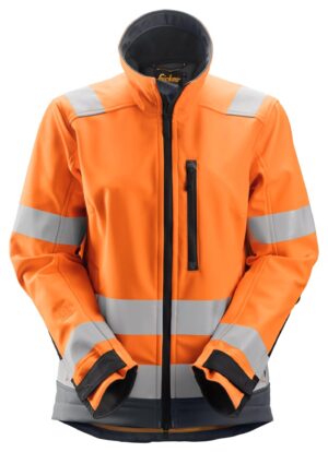 Snickers AllroundWork, High-Vis Softshell Damesjack Klasse 2/3 1237