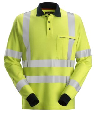Snickers ProtecWork, Poloshirt met Lange Mouwen, High-Vis Klasse 3 2661
